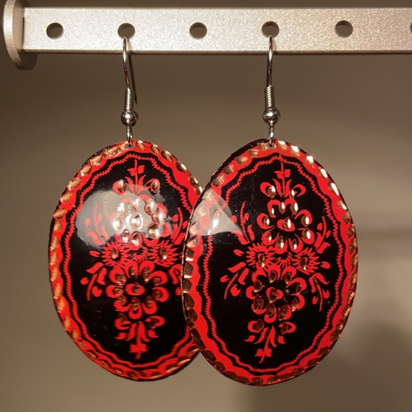 Handmade Turkish Copper Earrings - Picture 4 of 4